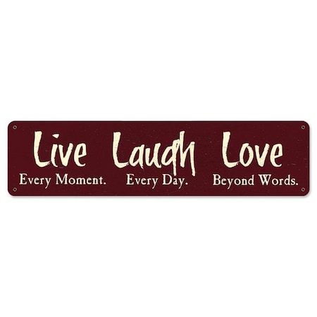 Homepage Live Laugh Love Metal Sign - 20 x 5 in. HO1126015